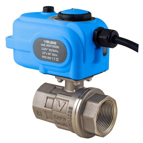 Main product image of 3/4" Full Port Stainless Steel Ball Valve with VB010-002 24V AC/DC On/Off Electric Actuator