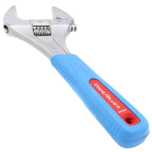 Main product image of 8" Code Blue Wide Jaw Adjustable Wrench