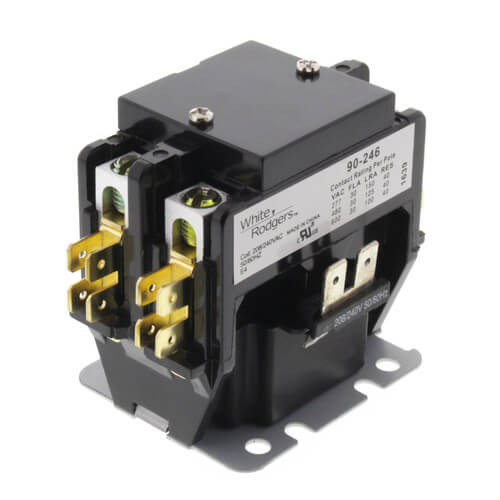 Main product image of 2 Pole Contactor, Type 122, 208/240 VAC Coil, 30 Amp Contacts, 997 Ohms DC Resistance, 25 mA
