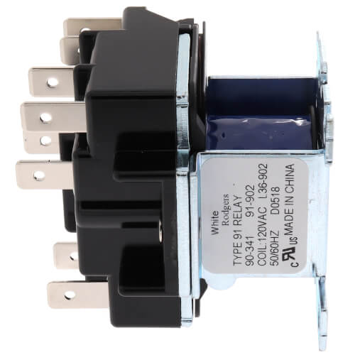 Main product image of 2 Pole, Type 91, 115/120 VAC Coil, DPDT, 2 Sets Of Power Rated Contacts. 420 Ohms DC Resistance, 66 mA