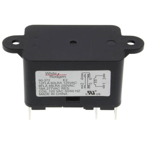Main product image of Fan Relay, Type 184, 120 VAC Coil, 50/60 Hz, SPDT. Coil Data: 2000 Ohms DC Resistance, 25 mA