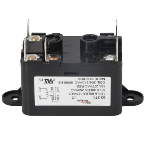 Main product image of Fan Relay, Type 184, 208/240 VAC Coil, 50/60 Hz, SPDT. Coil Data: 6050 Ohms DC Resistance, 12.5 mA