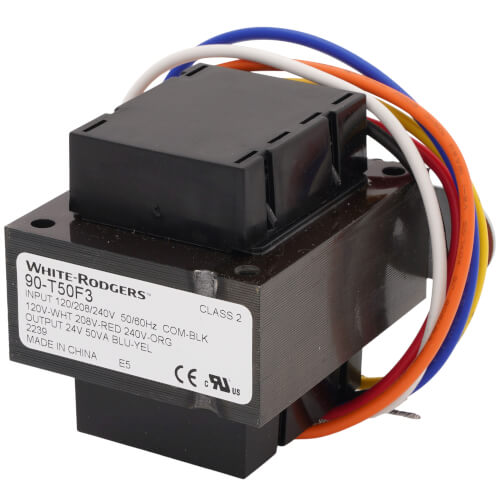 Main product image of Transformer, 50VA, 60 Hz, 120/208/240V Primary, 24V Secondary, Foot Mount