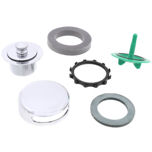 Main product image of Innovator 900 16 in. Schedule 40 PVC Bath Waste with Push Pull Bathtub Stopper (Chrome Plated)