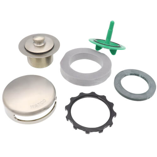 Main product image of Innovator 901 Schedule 40 PVC Bath Waste Half Kit with Foot Push Pull Bathtub Stopper (Brushed Nickel)