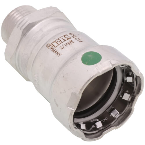Main product image of 3/4" x 1/2" MegaPress 316 Stainless Steel Male Adapter (Press x Male)