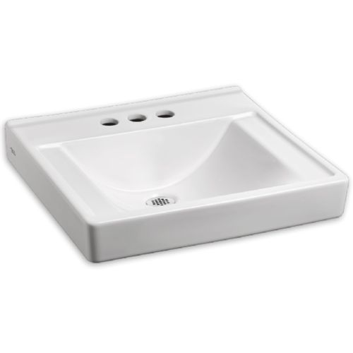 Main product image of Decorum Everclean Wall-Hung Lavatory w/ 4 " Centers Less Overflow (White)