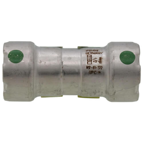 Main product image of 1/2" MegaPress 316 Stainless Steel Coupling with Stop