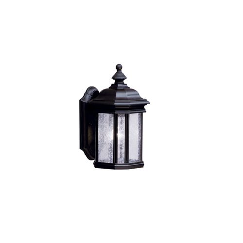 Main product image of Kirkwood 13" 1 Light Outdoor Wall Light w/ Clear Seeded Glass (Black)