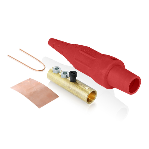Main product image of 16 Series Plug, Female, 190A Max, 600V Double Set Screw Termination, #6-#2 Cable Range (Red)