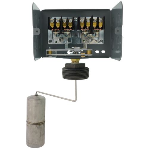 Main product image of Alternator Liquid Level Switch w/ Rod & Float, Close on Rise, NEMA 1, Right Float Position (600V)