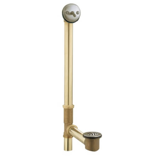 Main product image of Brass Tub Drain w/ Trip Lever for 24" Whirlpool Tubs (Brushed Nickel)