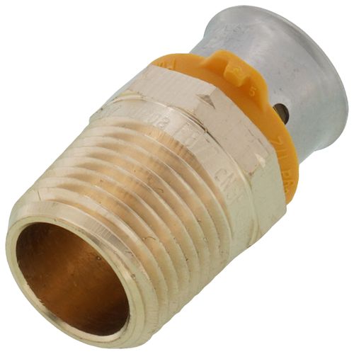 Main product image of 1/2" PEX Press x 1/2" Male Adapter w/ Attached Sleeve (Zero Lead Bronze)