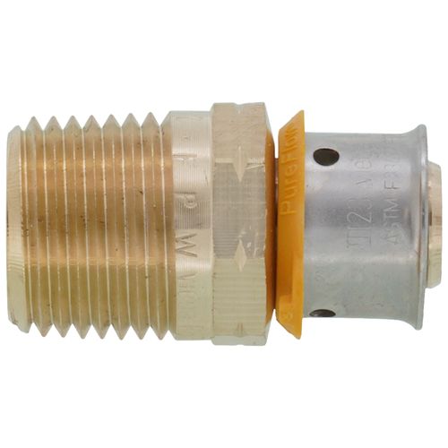 Main product image of 1/2" PEX Press x 1/2" Male Adapter w/ Attached Sleeve (Zero Lead Bronze)