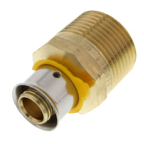 Main product image of 1/2" PEX Press x 3/4" Male Adapter w/ Attached Sleeve (Zero Lead Bronze)