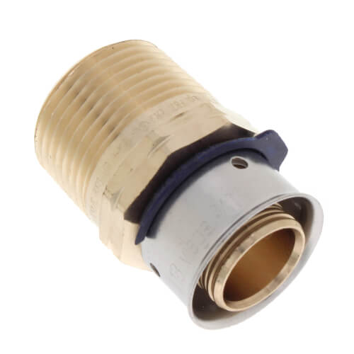 3/4" PEX Press x 3/4" Male Adapter w/ Attached Sleeve (Zero Lead Bronze)