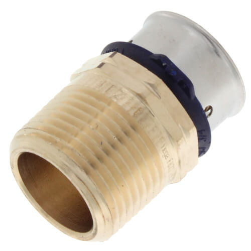 3/4" PEX Press x 3/4" Male Adapter w/ Attached Sleeve (Zero Lead Bronze)