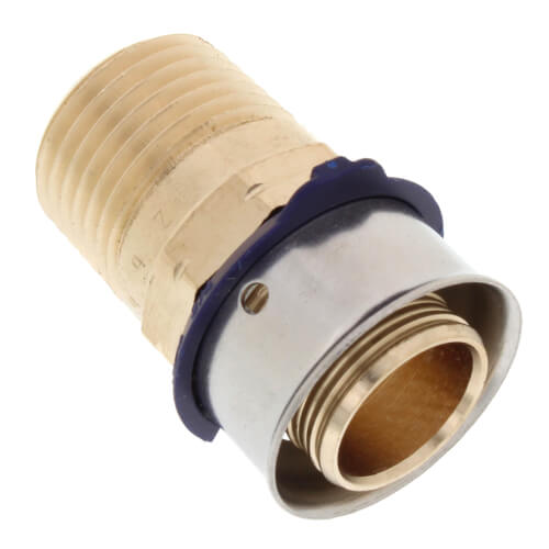 Main product image of 3/4" PEX Press x 1/2" Male Adapter w/ Attached Sleeve (Zero Lead Bronze)