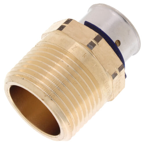 Main product image of 3/4" PEX Press x 1" Male Adapter w/ Attached Sleeve (Zero Lead Bronze)