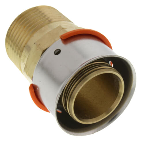 Main product image of 1" PEX Press x 3/4" Male Adapter w/ Attached Sleeve (Zero Lead Bronze)