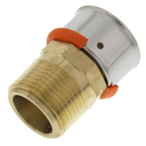 Main product image of 1" PEX Press x 3/4" Male Adapter w/ Attached Sleeve (Zero Lead Bronze)