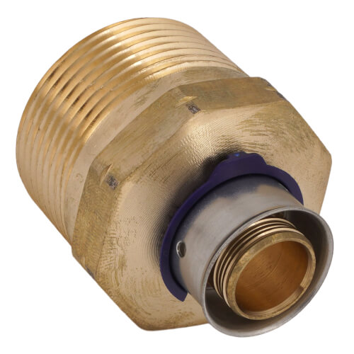 Main product image of 3/4" PEX Press x 1-1/4" Male Adapter w/ Attached Sleeve (Zero Lead Bronze)