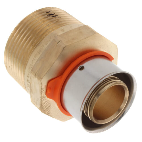 Main product image of 1" PEX Press x 1-1/4" Male Adapter w/ Attached Sleeve (Zero Lead Bronze)
