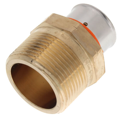 Main product image of 1" PEX Press x 1-1/4" Male Adapter w/ Attached Sleeve (Zero Lead Bronze)