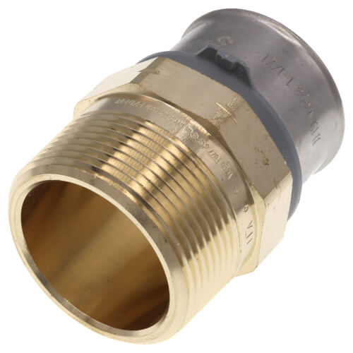 Main product image of 1-1/2" PEX Press x 1-1/2" Male Adapter w/ Attached Sleeve (Zero Lead Bronze)