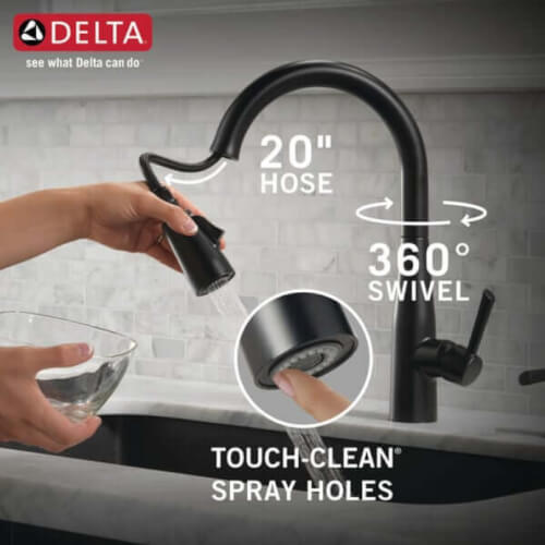 Main product image of Essa Single Handle Pull-Down Kitchen Faucet (Matte Black)