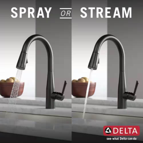 Main product image of Essa Single Handle Pull-Down Kitchen Faucet (Matte Black)