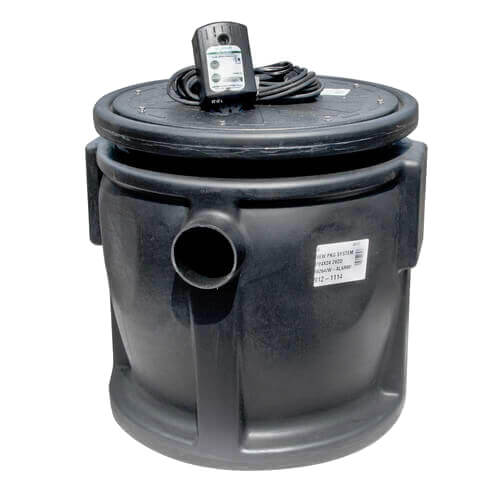 Main product image of Assembled Sewage Package System w/ Alarm, Automatic M264 - Poly Foam 18" X 30" Basin w/ Lid (Side Discharge)