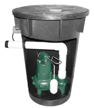 Main product image of Assembled Sewage Package System w/ Alarm, Automatic M266 - Poly Foam 18" X 30" Basin w/ Lid (Side Discharge)