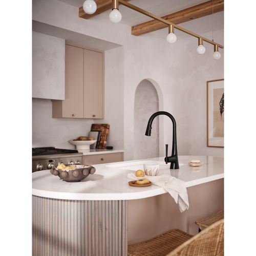 Main product image of Kurv 1 Handle Pulldown Kitchen Faucet, 1.5 GPM, 9126EVBL (Matte Black)