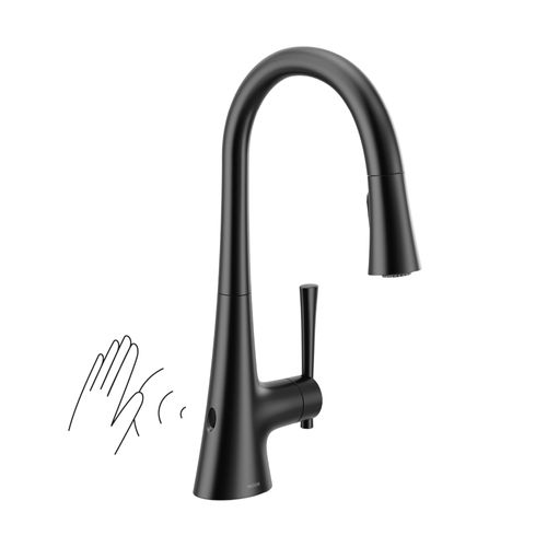 Main product image of Kurv 1 Handle Pulldown Kitchen Faucet, 1.5 GPM, 9126EWBL (Matte Black)