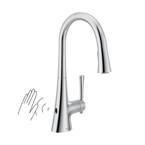 Main product image of Kurv 1 Handle Pulldown Kitchen Faucet, 1.5 GPM, 9126EWC (Chrome)