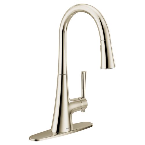 Main product image of Kurv 1 Handle Pulldown Kitchen Faucet (Polished Nickel), 9126NL