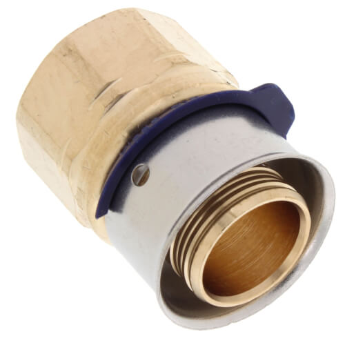 Main product image of 3/4" PEX Press x 1/2" Female Adapter w/ Attached Sleeve (Zero Lead Bronze)