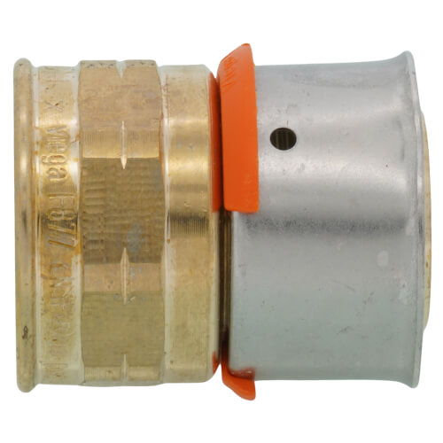 Main product image of 1" PEX Press x 3/4" Female Adapter w/ Attached Sleeve (Zero Lead Bronze)