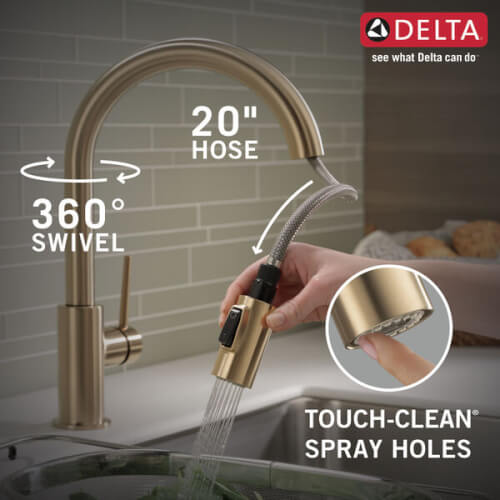 Main product image of Trinsic Single Handle Pull-Down Kitchen Faucet (Champagne Bronze), 9159-CZ-DST