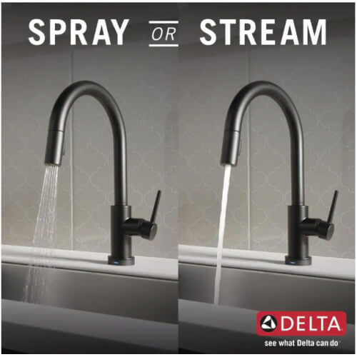 Main product image of Trinsic Single Handle Pull-Down Kitchen Faucet w/ Touch2O Technology (Matte Black), 9159T-BL-DST