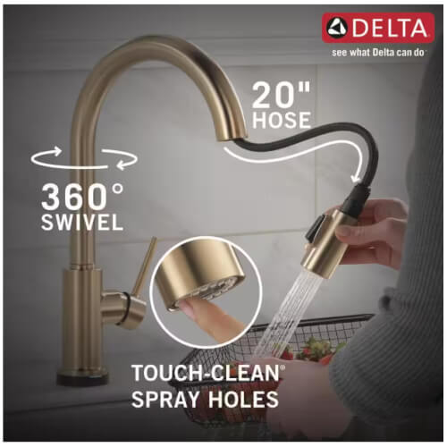 Main product image of Trinsic Single Handle Pull-Down Kitchen Faucet w/ Touch2O Technology (Champagne Bronze), 9159T-CZ-DST