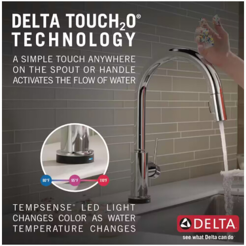 Main product image of Trinsic Single Handle Pull-Down Kitchen Faucet w/ Touch2O Technology (Chrome), 9159T-DST