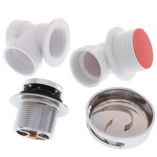 Main product image of Innovator 917 Schedule 40 Foot Actuated Drain Tee Half Kit (Chrome Plated)