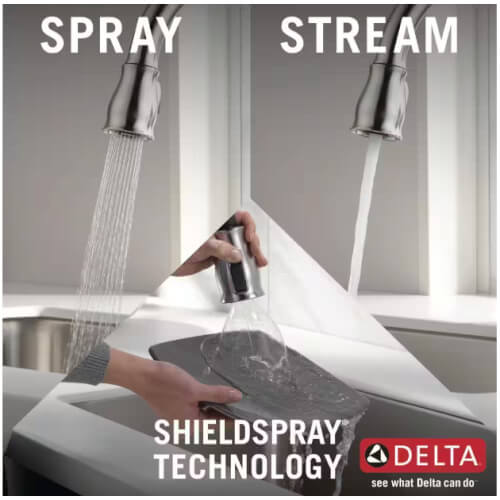 Main product image of Leland Single Handle Pull-Down Kitchen Faucet w/ Touch2O and ShieldSpray (Spotshield Stainless)