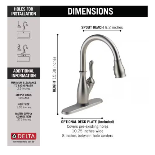 Main product image of Leland Single Handle Pull-Down Kitchen Faucet w/ Touch2O and ShieldSpray (Spotshield Stainless)