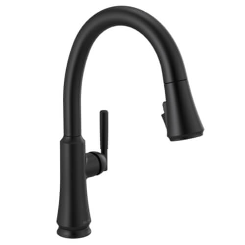 Main product image of Coranto Single Handle Pull Down Kitchen Faucet (Matte Black), 9179-BL-DST