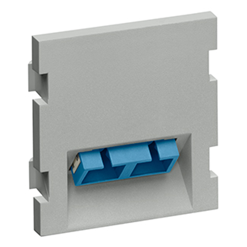 Main product image of Duplex Sc Angled Fiber Adapter MOS Module, Zirconia Ceramic Sleeve, 2 Units High (Gray)