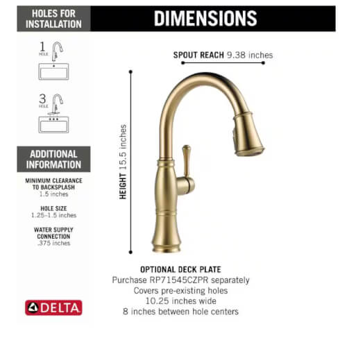 Main product image of Cassidy Single Handle Pulldown Kitchen Faucet (Lumicoat Champagne Bronze), 9197-CZ-PR-DST