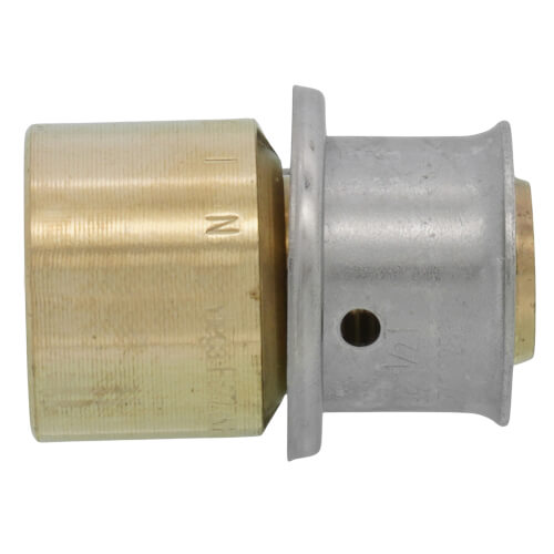 1/2" PEX Press Copper Pipe Adapter w/ Attached Sleeve (Lead Free Bronze)